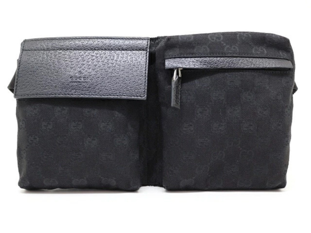 Gucci Bag Waist Crossbody Bum GG Canvas Black